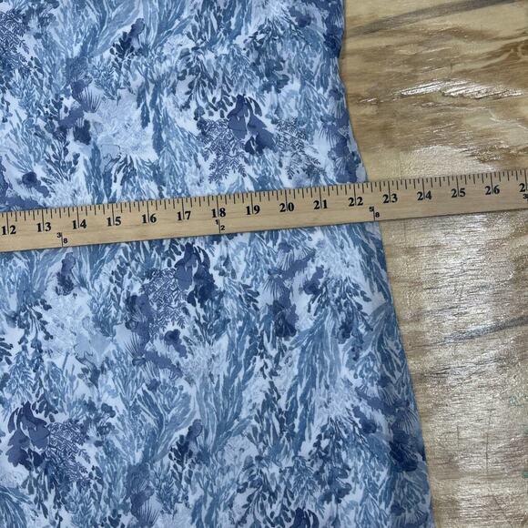 Old Navy Floral Chiffon Maxi Dress Blue Womens Size Large Beachy Sheer Boho - Picture 14 of 16